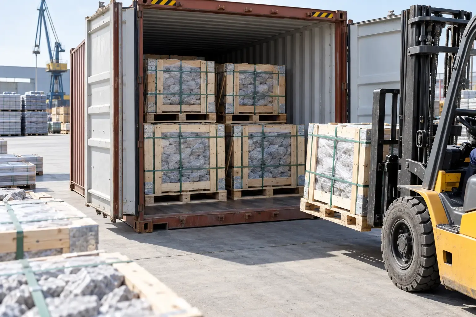 Container and pallet export context